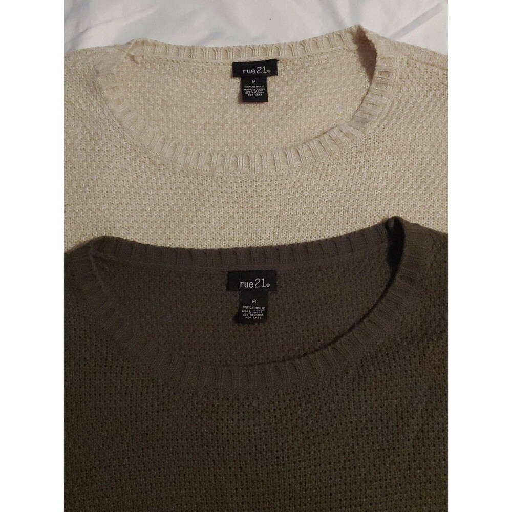 2 Medium Rue 21 Eyelash Knit Sweaters. *Slightly Used*